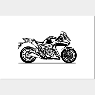 VFR1200F Motorcycle Sketch Art Posters and Art